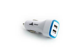 Автомобільний зарядний пристрій 2 USB (12/24V — 5 V 2,1 A) білий, форма квадрат 12 Atelie 951805