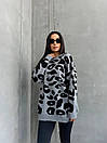 Жіночий светр туніка оверсайз у леопардовий принт 55sv3368, фото 2