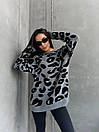 Жіночий светр туніка оверсайз у леопардовий принт 55sv3368, фото 3