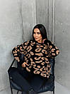 Жіночий светр туніка оверсайз у леопардовий принт 55sv3368, фото 4