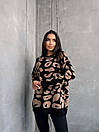 Жіночий светр туніка оверсайз у леопардовий принт 55sv3368, фото 10