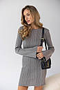Коротке плаття в рубчик по фігурі з розкльошеними рукавами (р. 42-46) 4py5844, фото 7