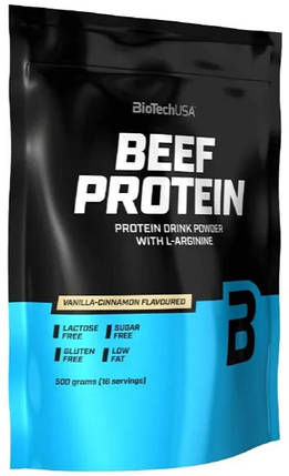 Яловичий протеїн BioTech BEEF Protein 500 г Ваніль-кориця, фото 1
