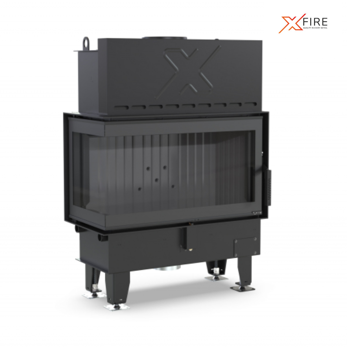 Камінна топка XF- Corner L 800 Slim graphite