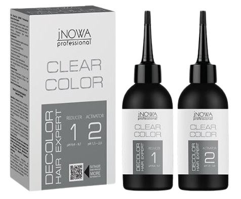 Змивка для видалення фарби з волосся Clear Color Decolor Hair Expert Jnowa Professional набір