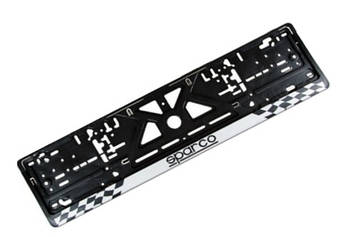 Рамка номера пластик (книжка, з написом Sparco), (комплект — 2 шт.) AURORA NPH-09