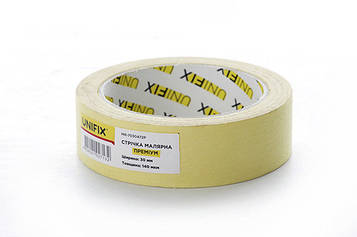 Стрічка клейка малярська MR-7030472P преміум 30 мм*40м UNIFIX MR-7030472P