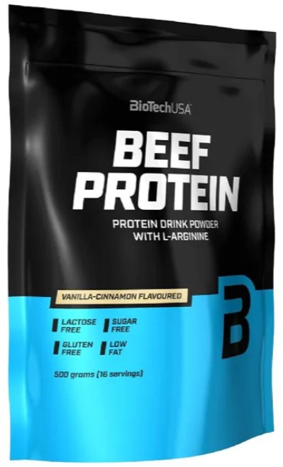 Яловичий протеїн (білок) BioTech BEEF Protein 500 г Ваніль-кориця, фото 1