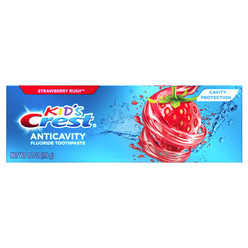 Дитяча зубна паста Crest kid's Anticavity Cavity Protection Fluoride Toothpaste Strawberry Rush 119гр