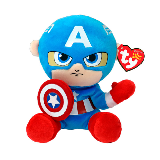 Детская мягконабивная игрушка TY Marvel "Капитан Америка", фото 1