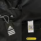 Вітровка Adidas молодіжна чоловіча легка з капюшоном Сіра спортивна куртка адідас для бігу та прогулянок хлопцю, фото 6