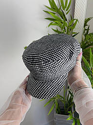 Жіноча кепка в принт гусяча лапка 1007515