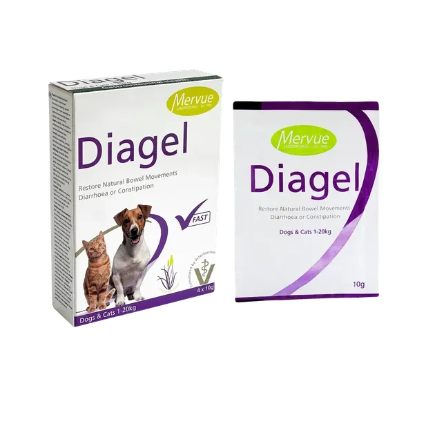 Харчова добавка Mervue Diagel Dogs для собак до 20 кг 4х10 гр