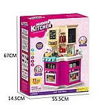 Дитяча кухня з водою та парою 922-165, висота 80 см, 77 елементів, звуки, мелодії, підсвітка, фото 7