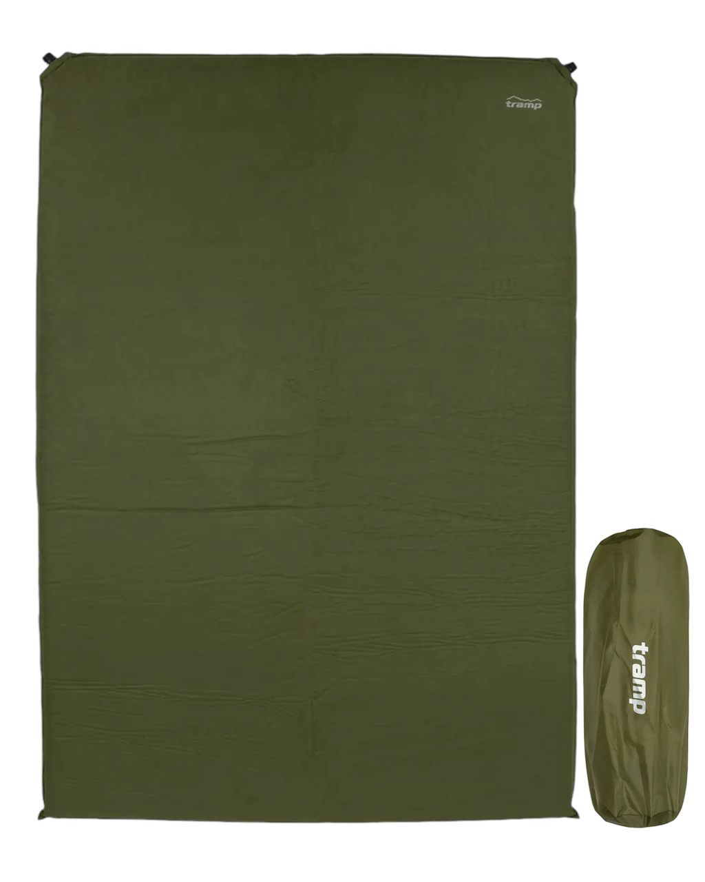 Килимок самонадувний двомісний Tramp Comfort Double 185х127х5 см, хакі оливковий