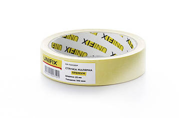 Стрічка клейка малярська MR-7520261P преміум 25 мм*20м UNIFIX MR-7520261P