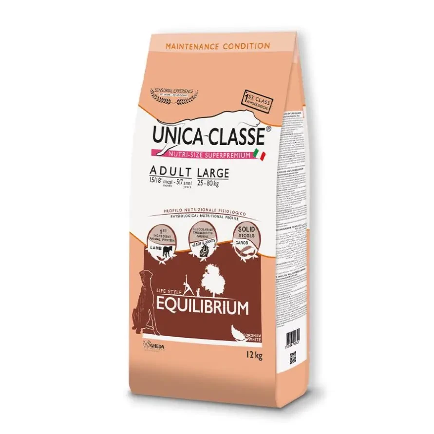 Сухий корм для собак Геда Gheda Unica Classe Adult Large Equilibrium корм для собак великих порід з ягням, 12 кг