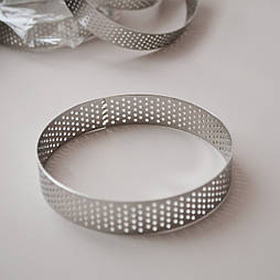 Кільце кондитерське перфороване для тартів і пісочного тіста d 8 см, h 2 см