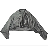 Плед - пончо з підігрівом 3 режими нагріву Сірий Електроковдра з підігрівом USB та застібкою, фото 3