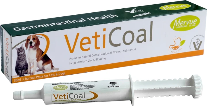 Вугільна паста для собак та кішок Mervue Laboratories Veticoal paste 30 мл
