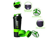 Шейкер спортивний EasyFit Spider 0,5 л Чорно-зелений, фото 2