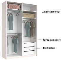 Шафа-купе Лілу h2,4 глянець кашемір/дзеркало Миро-Марк, фото 4