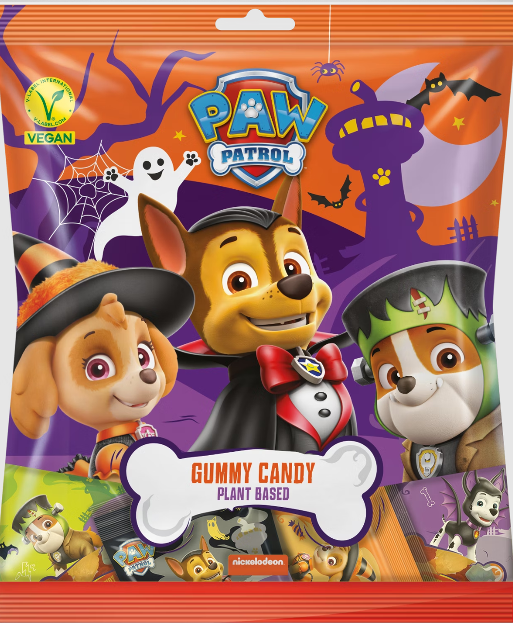 Жувальні цукерки Ragolds Paw Patrol Gummy Candy Plant Based Halloween Multipack 200 г, фото 1