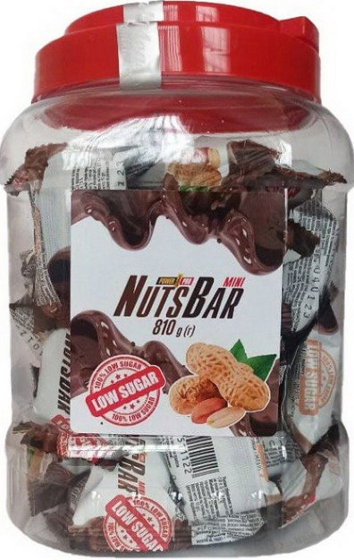 Цукерки без цукру Power Pro Nuts Bar Mini Sugar Free 810 g Sugar Free арахіс