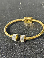 Жіночий браслет. 17см. Гіпоалергенна нержавіюча сталь золотистий