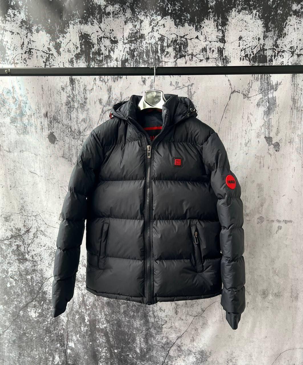 Чоловіча зимова куртка Hugo Boss CK8505 чорна S (M по бірці ), XXL (3XL по бірці)