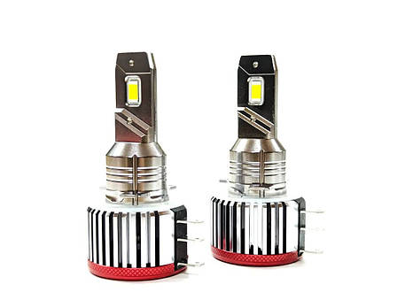 Світлодіодні LED лед лампи Head Light R20 цоколь H15 100Вт біле світло 6000К, 16000Лм, 12/24V canbus, обманка, фото 3