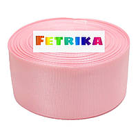 Стрічка репсова однотонна світло-рожева 4 см