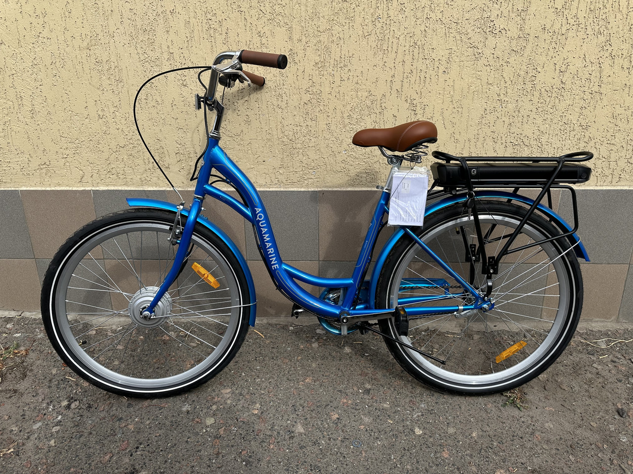 Велосипед з електроприводом 26" ST Dorozhnik eAQUAMARINE BH рама-17" 36B 12.5А*г 350Вт синій 2024
