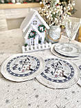 Серветка сервірувальна, гобеленова, Новорічна Ø20 см.MICRO854M, фото 4