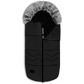 Зимовий конверт Футмуф в коляску універсальний Lionelo Frode Black Carbon Чорний