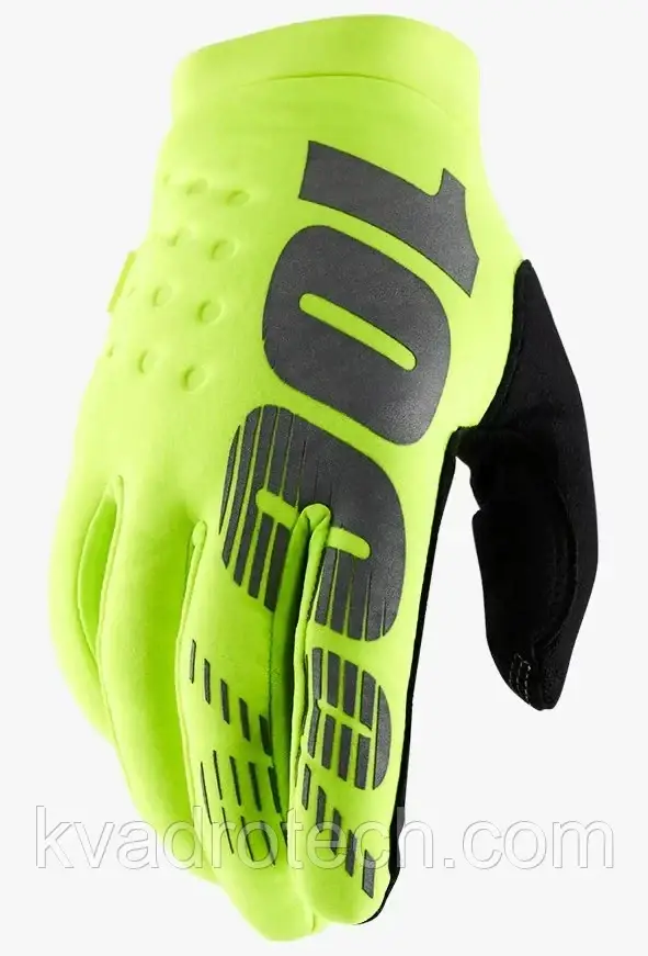 Зимові перчатки 100% BRISKER Glove [Fluo Yellow], фото 1