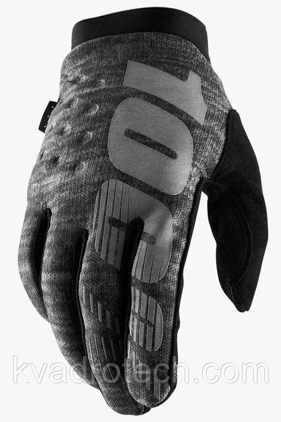 Зимові перчатки 100% BRISKER Glove [Grey], фото 1