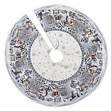 Спідниця килимок під ялинку Новорічна гобелен 90 см., фото 2