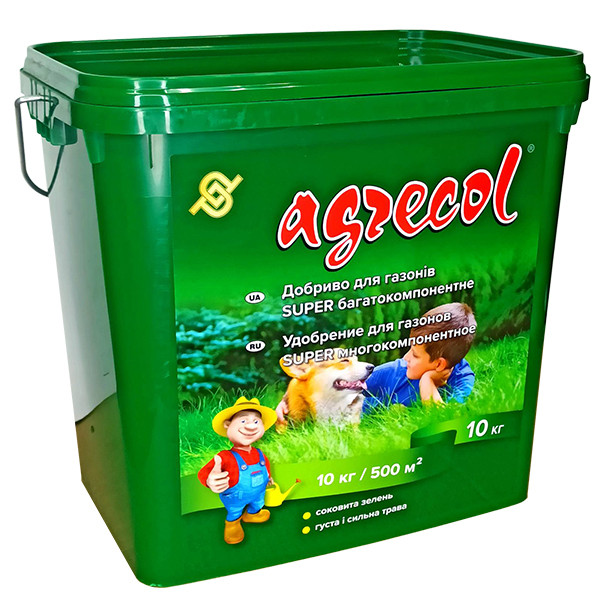 Добрива 10 кг для газону super багатокомпонентне Agrecol