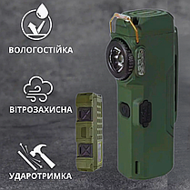 Ліхтарик брелок запальничка ліхтар акумуляторний туристичний мультифункціональний з вологозахистом, фото 4