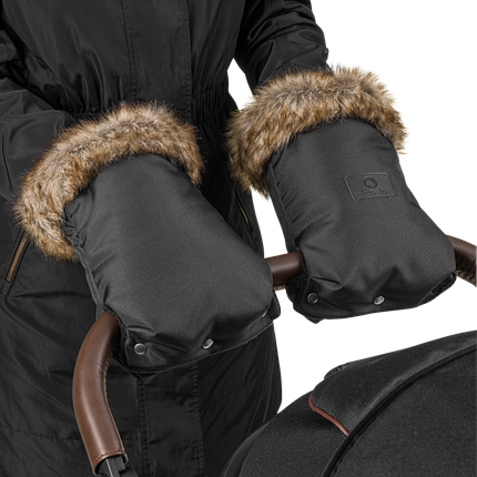 Перчатки для коляски Lionelo Handmuff Black Чорні, фото 1