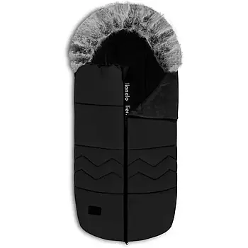 Зимовий конверт Футмуф в коляску універсальний Lionelo Frode Black Carbon Чорний