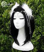 Ельфійська прикраса тіара на голову з пір'ям "Ельфійка" — срібляста Aushal Jewellery