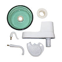 Плювальниця металева з покриттям зі скляною чашею в зборі SR-816