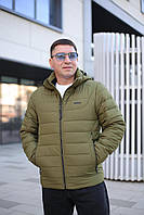 Чоловіча куртка Євро-зима Black VinylС С24-2391CQ із утеплювачем БіоПух