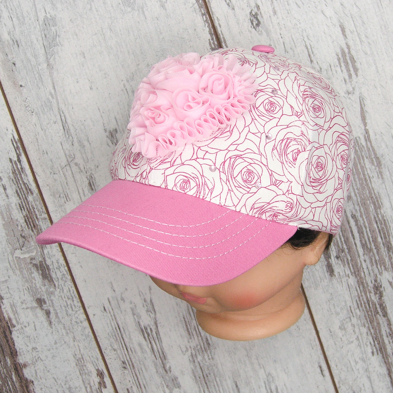 48 1-2 роки 100% з бавовни натуральна котонова літня тонка кепка для дівчинки 3640 РЗВ, фото 1