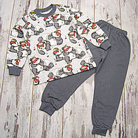 116 4-5 років тепла байкова зимова піжама з начосом на флісі з футера для хлопчика осіння 4932 СР