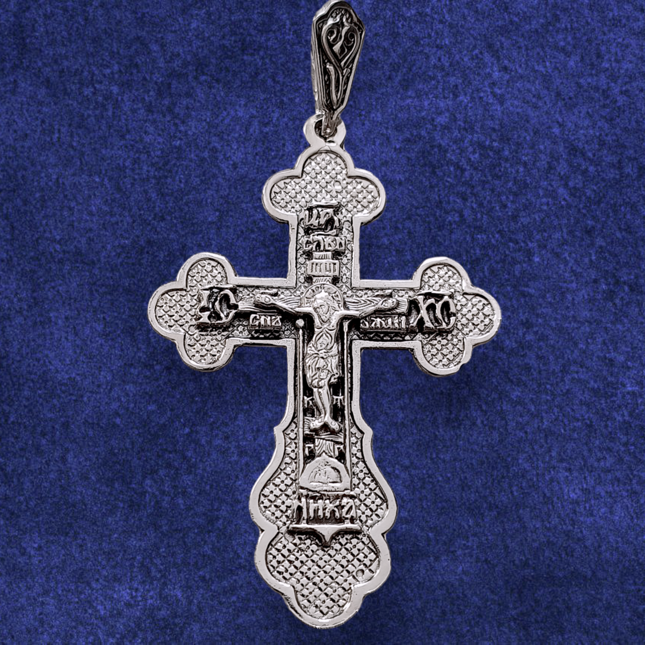 Хрестик срібний 18.1 г, чорнений, фото 1