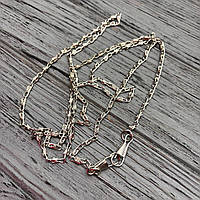 Ланцюжок декоративний з карабіном Нікель