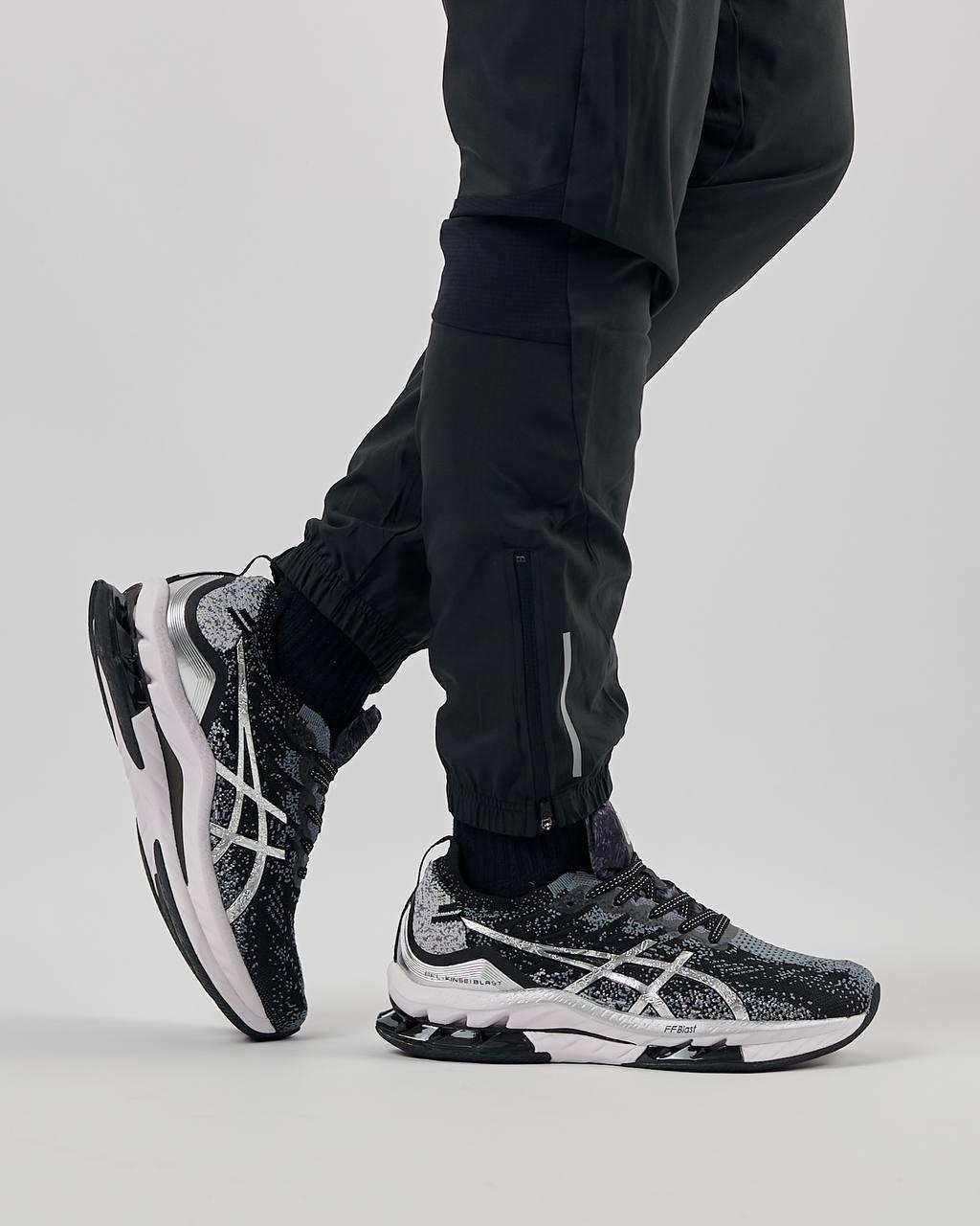 Чоловічі текстильні кросівки ASICS Gel-Kinsei Blast Black White, чоловічі кеди Асикс чорні. Чоловіче взуття